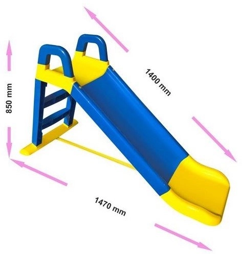 DOLONI Slide 140 cm – Modrá a žltá farba