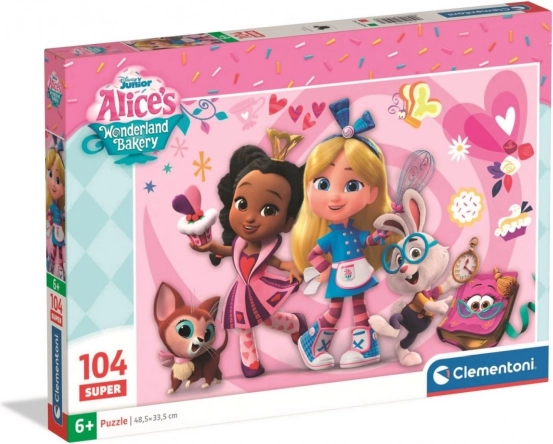 detské puzzle 104 dielikov Clementoni Disney Alice's Wonderland Bakery