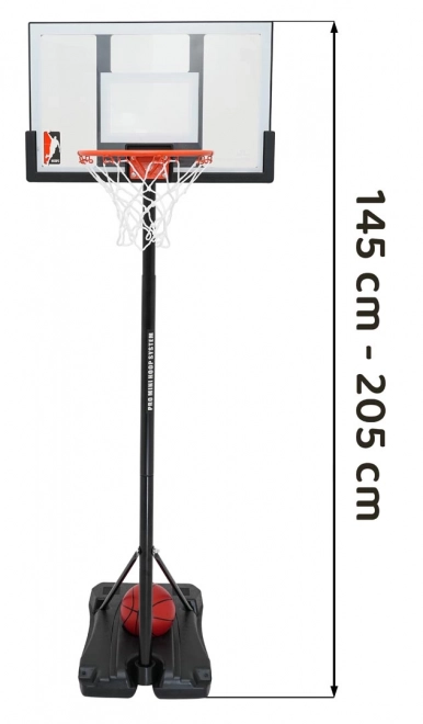 Basketbalový set s nastaviteľnou výškou 205 cm