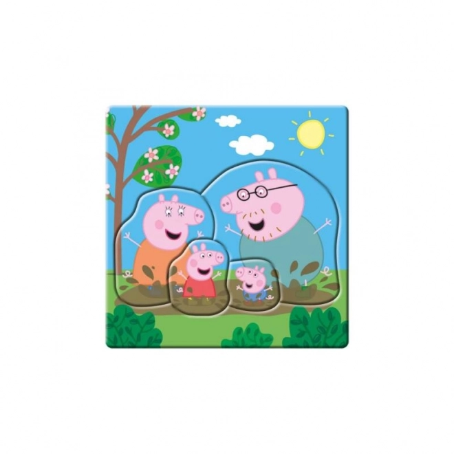 Rodina Prasiatka Peppy - Puzzle set 3-5 ks