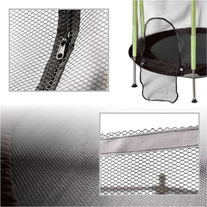 záhradná trampolína pre deti so sieťou zelená 140 cm