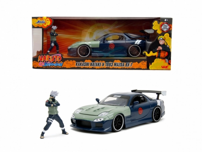 Jada Toys: Naruto - 93 Mazda RX-7 s figúrkou 1:24