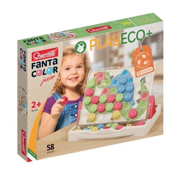 Quercetti Fantacolor Junior Play Eco+ mozaika pre deti, 48 gombíkov