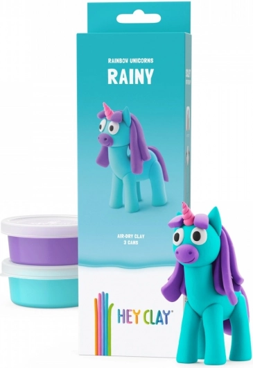 Hlina Hey Clay Jednorožce 3 balenia, Rainy