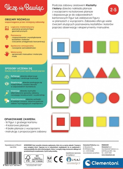 Clementoni: Vzdelávacie hry - Tvary a farby