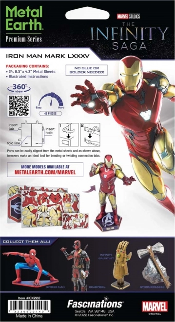 Metal Earth 3D puzzle Marvel: Iron Man Mark LXXXV