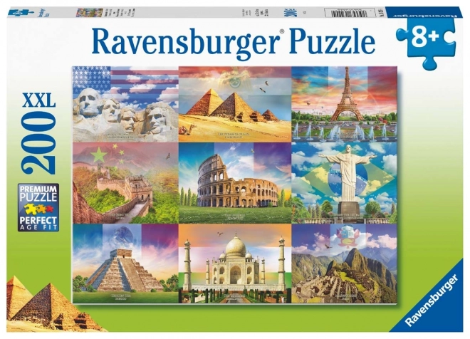 Detské puzzle Svetové pamiatky XXL