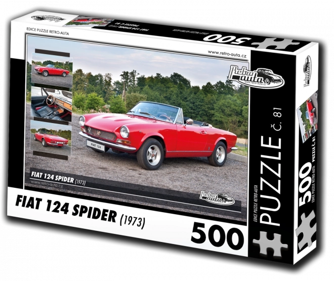Retro Auta Puzzle Fiat 124 Spider 1973 500 dielikov