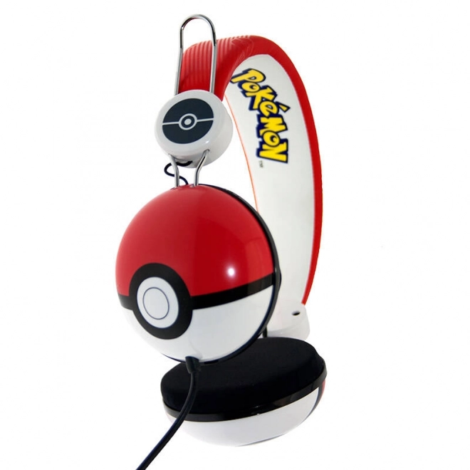 Drôtové detské slúchadlá OTL Pokemon Pokeball červené