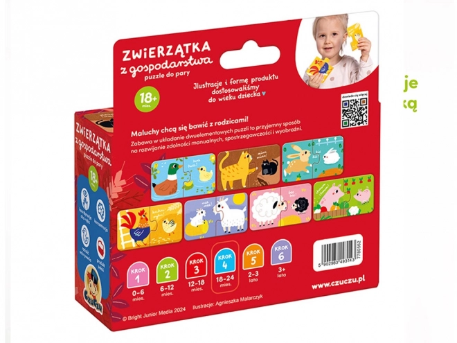 Párovacie puzzle - Zvieratá z farmy