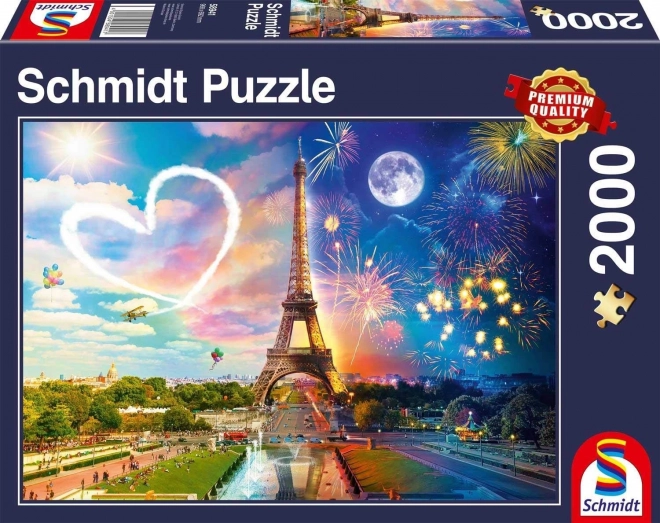 Puzzle Paríž vo dne, v noci 2000 dielikov