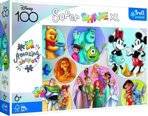 Puzzle Farebný svet Disney 160 XL Super Shape