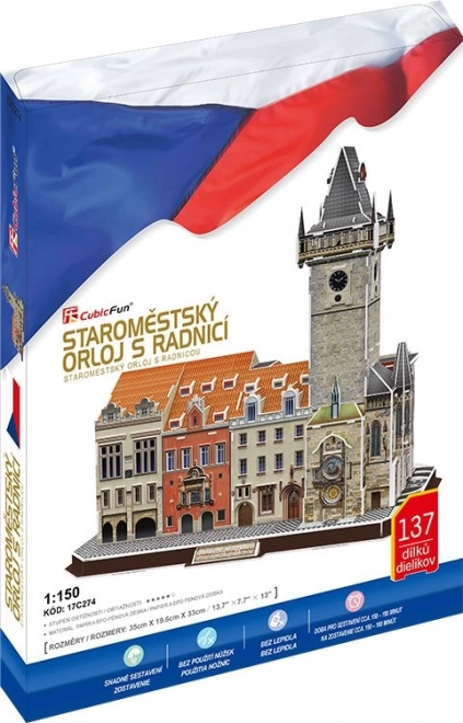 Staromestský orloj s radnicou 3D puzzle