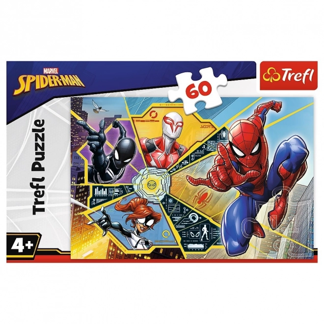 Puzzle Spiderman: Na sieti 60 kúskov