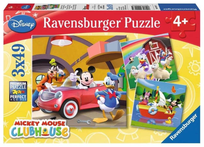 Ravensburger puzzle Mickeyho klubík 3x49 dielikov