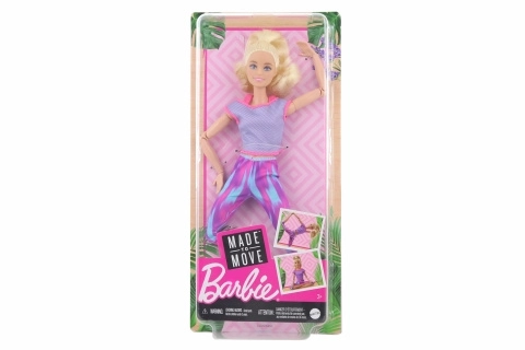 Barbie Made to Move v kvetinovom ružovom oblečení