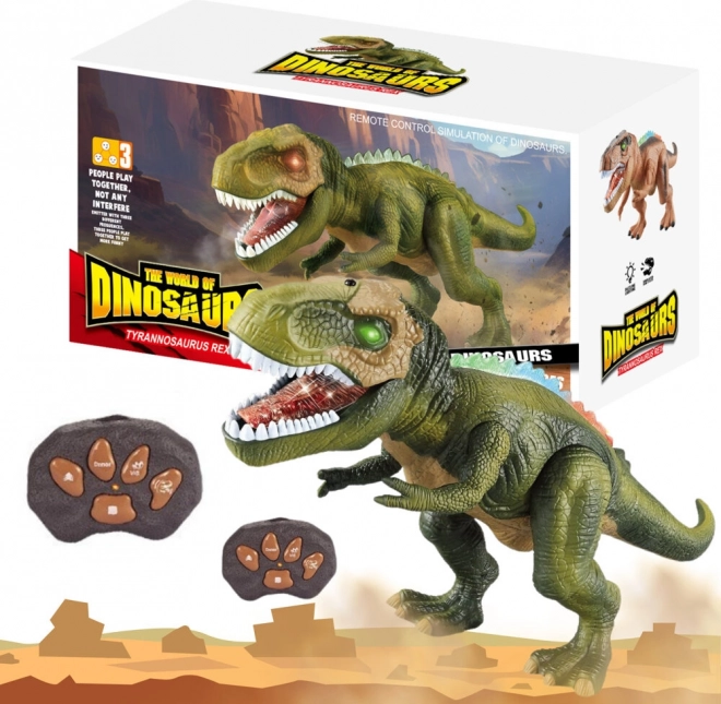 Diaľkovo ovládaný Dino T-Rex so svetlami a zvukmi