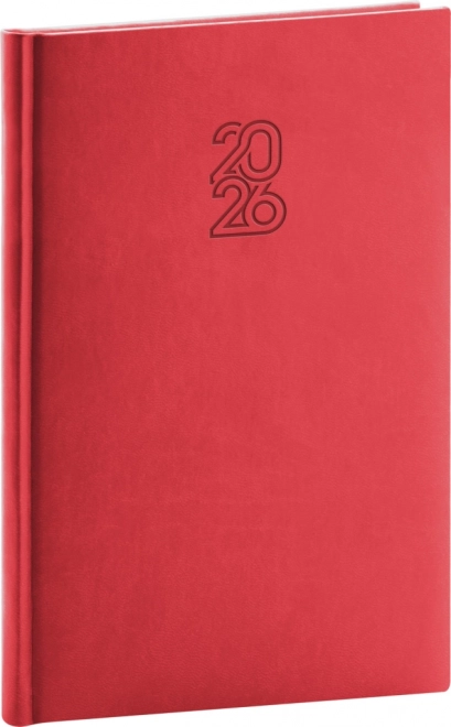 Týždenný diár Aprint 2026 červený 15 x 21 cm