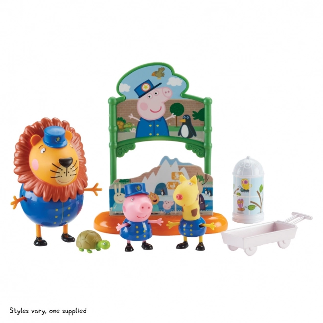 Prasiatko Peppa ZOO sada - 3 figúrky a doplnky