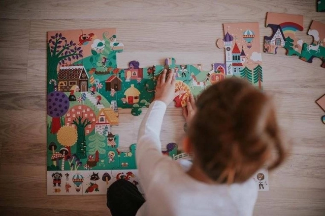 Pozorovacie puzzle v kufríku Rozprávky 24 dielikov