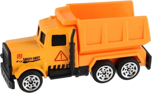 Mini stavebné autá kov/plast 7 cm voľný chod mix druhov