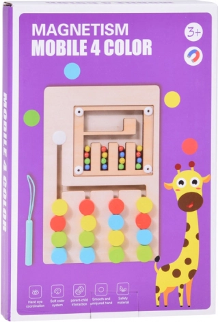 Drevená Magnetická Montessori Hračka s Guľôčkami