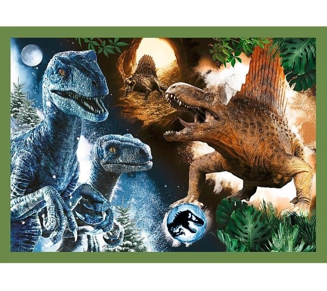 Puzzle 4v1 Nebezpečné dinosaury Jurassic World