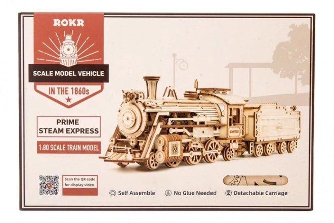 Lokomotíva - Parný expres - 3D drevené puzzle