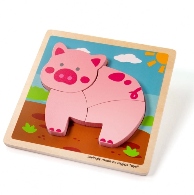 Bigjigs Toys Puzzle s prasiatkom