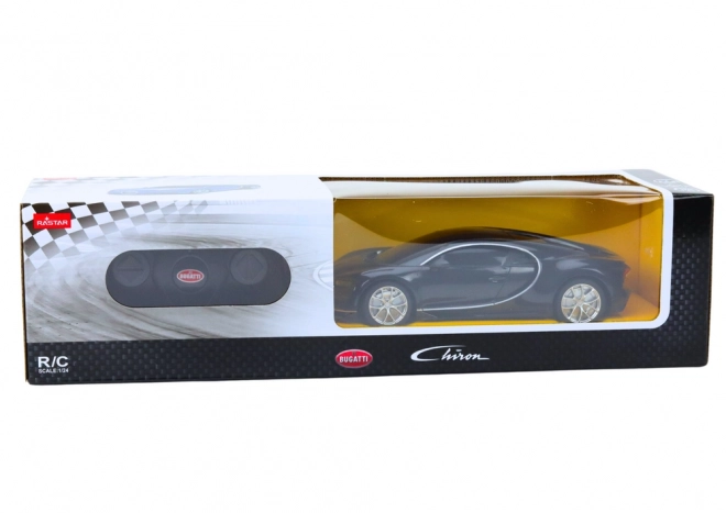 Závodný autíčko na diaľkové ovládanie Bugatti Chiron 1:24 čierny