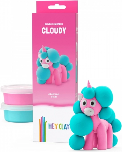 Plastelína Hey Clay Jednorožce 3 balenia, Cloudy