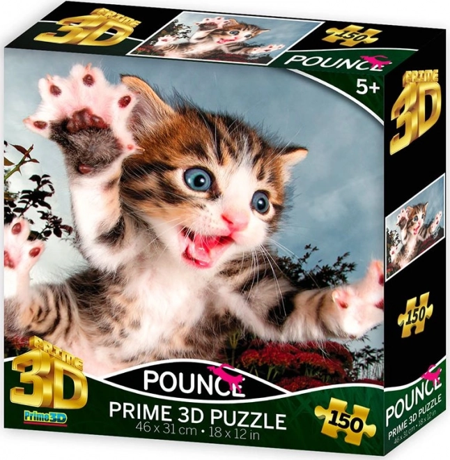 3D puzzle Skákajúca mačka