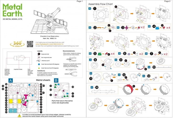 Metal Earth 3D Puzzle Rentgenová Observatórium Chandra