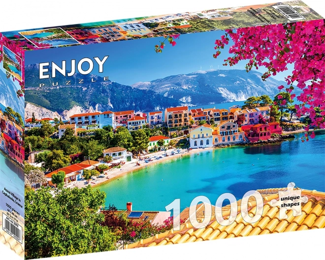 Užívanie Puzzle dedinka Assos na Kefalonii, Grécko 1000 dielikov