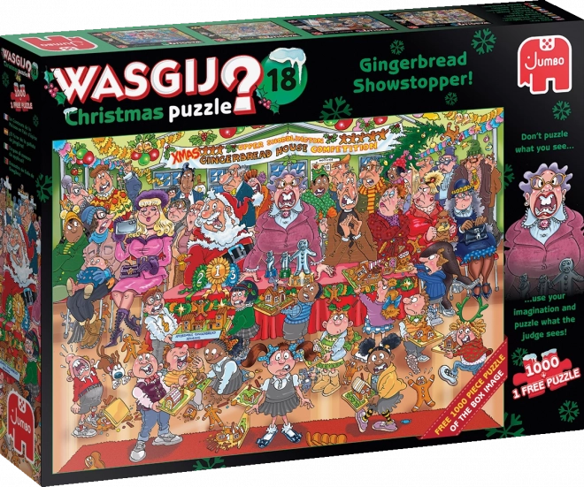 Puzzle Jumbo Wasgij Christmas Perníková prehliadka 2x1000 dielikov