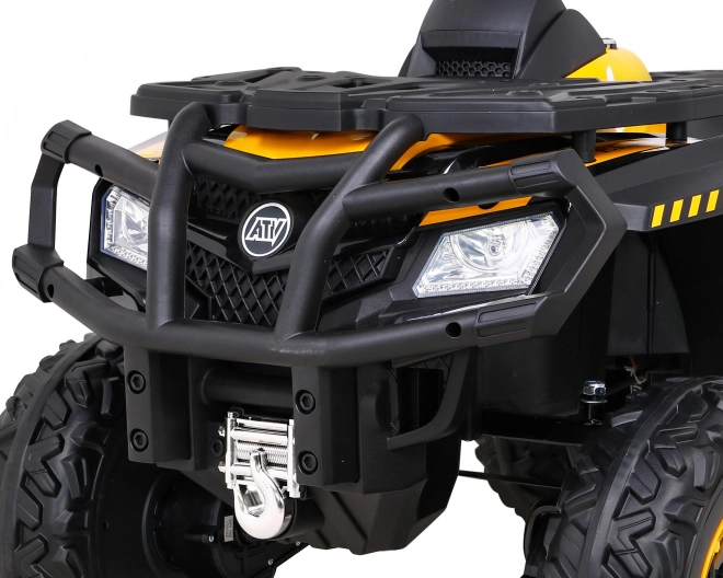 Štvorkolka XT-Speed pre deti žltá + 4x4 + EVA + pomalý štart + rádio MP3 + LED dióda