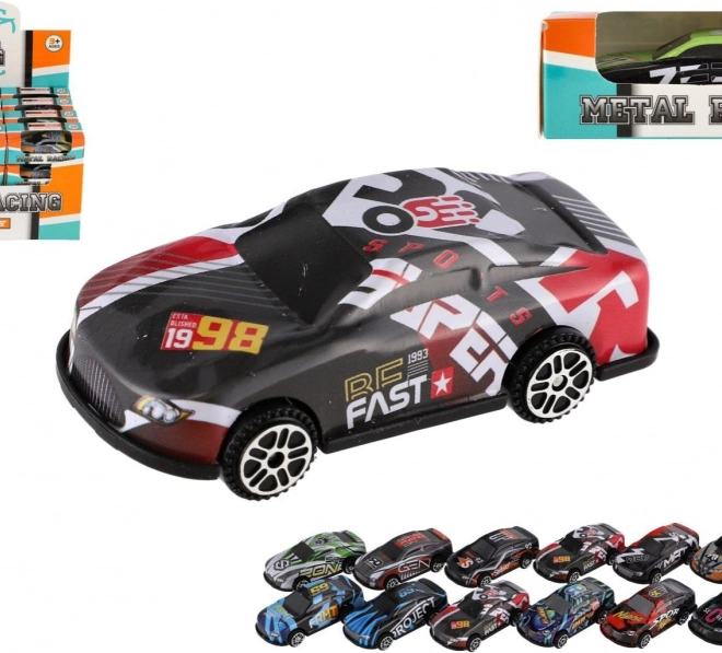 Mini pretekárske auto 6 cm mix farieb