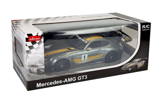 R/C auto Mercedes-AMG GT3 Rastar 1:14 sivé na diaľkové ovládanie