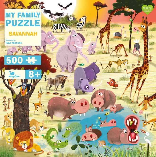 Rodinné puzzle Savana 500 dielikov