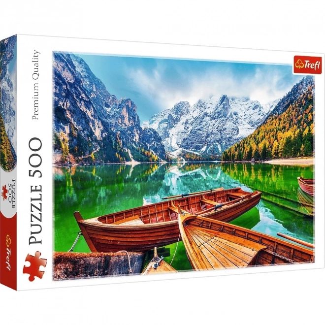Puzzle 500 dielikov Jazero Braies Taliansko
