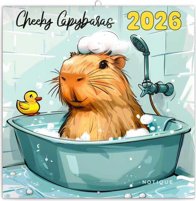 Poznámkový kalendár Rozverné kapybary 2026