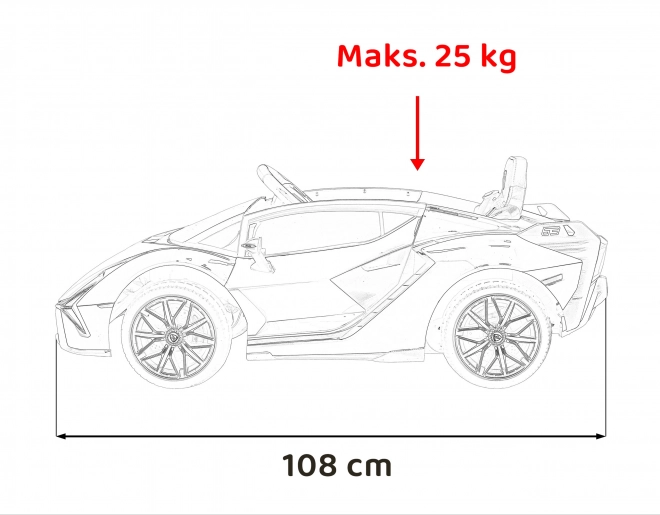 Lamborghini SIAN detské auto na batériu s ovládačom – Zelené