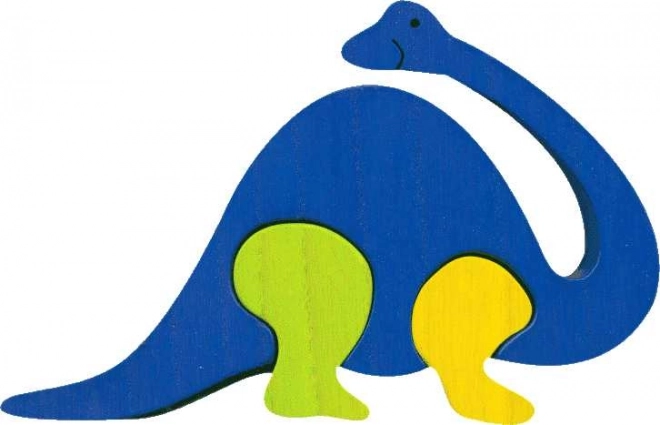 Drevené vkládacie puzzle brontosaurus