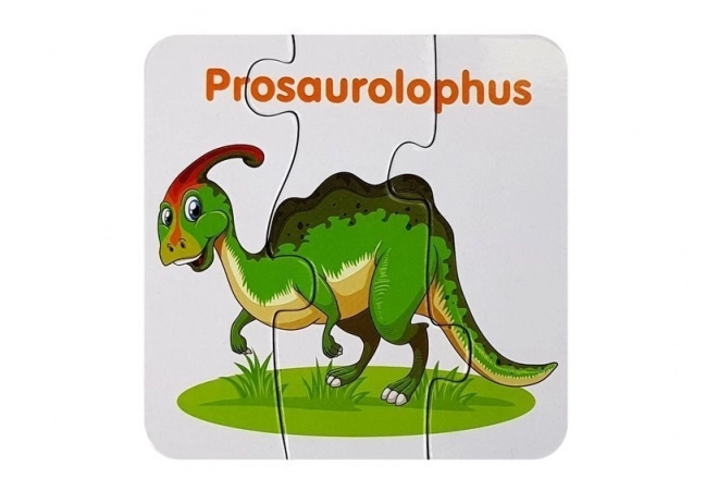 Edukativne puzzle s dinosaurami v angličtine