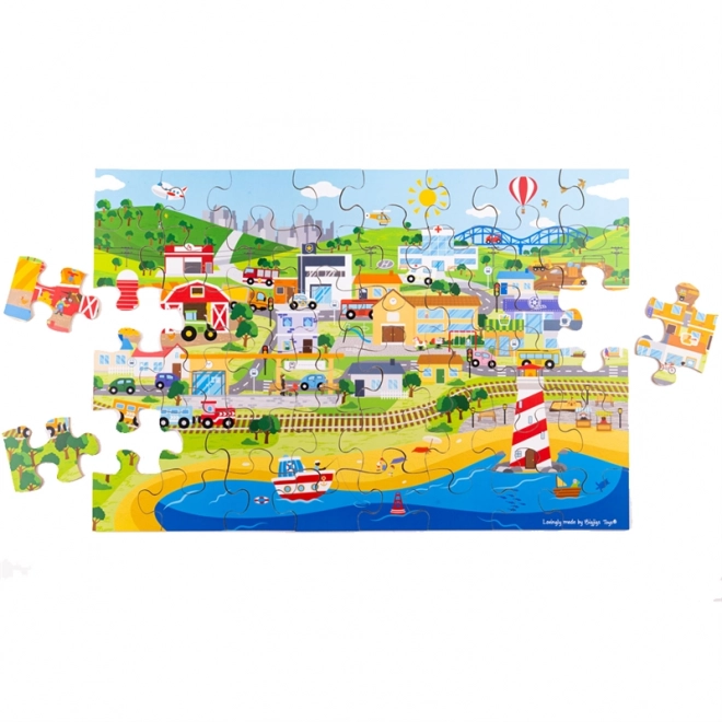 Podlahové puzzle Mesto