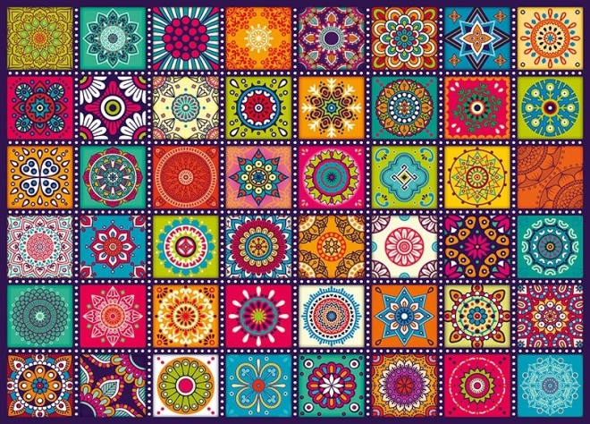 Puzzle štvorce s ornamentmi 1000 dielikov CHERRY PAZZI