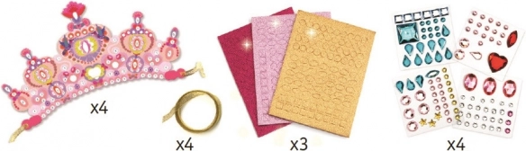DJECO Trblietavé korunky pre princezné DIY sada
