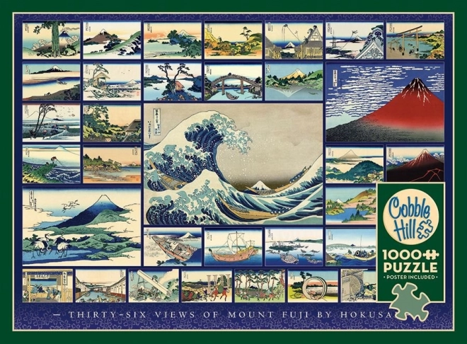 Puzzle Tridsať Šesť Pohľadov Na Horu Fuji 1000 Dielikov