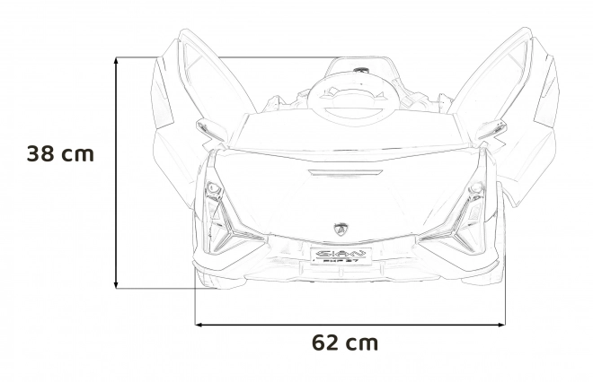 Lamborghini SIAN detské auto na batériu s ovládačom – Zelené