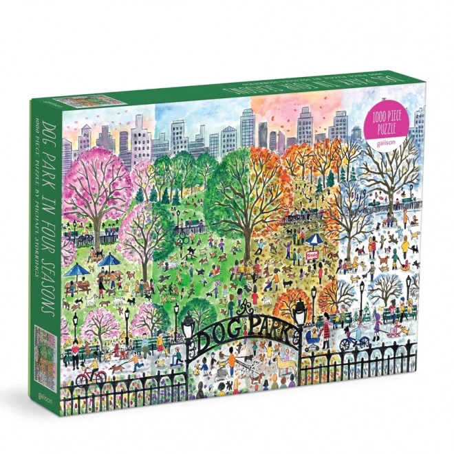 Psí park 4 ročné obdobia puzzle 1000 dielikov